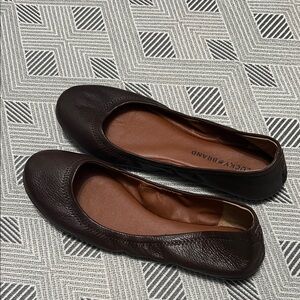 Lucky Brand Women's Dark Brown Leather Flats - LIKE NEW 7.5